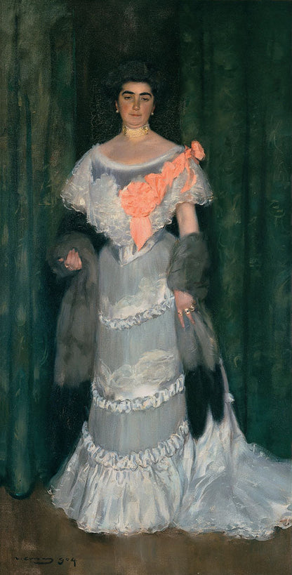 Montserrat Casas de Nieto, in Evening Dress - by Ramon Casas