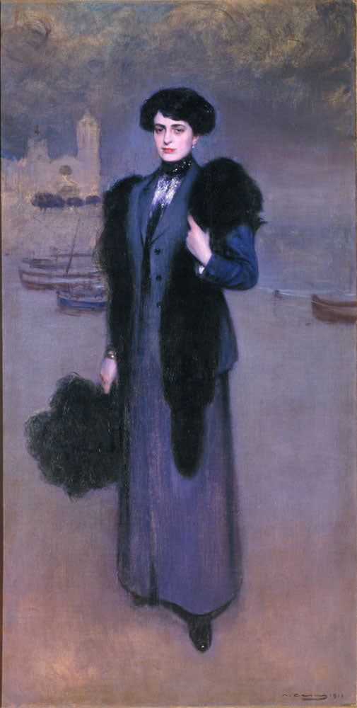 Portrait of Dolors Vidal - by Ramon Casas