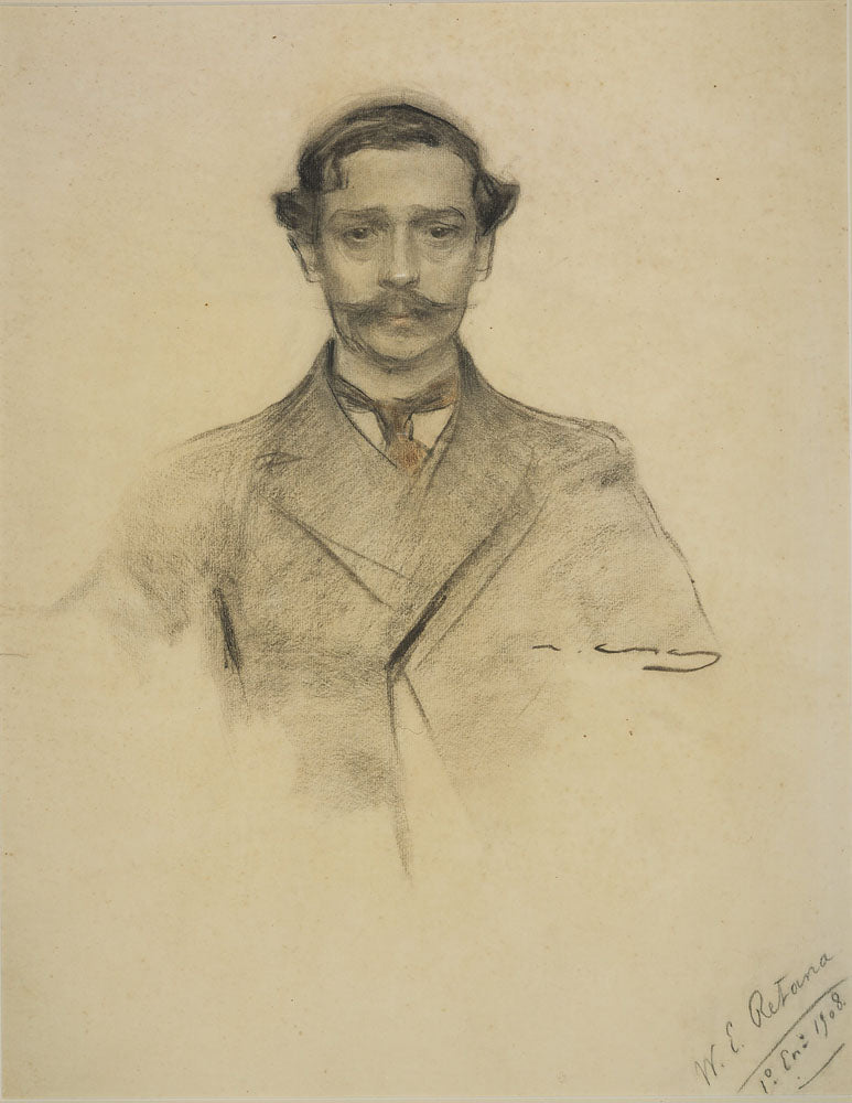 Portrait of Wenceslao Retana Gamboa - by Ramon Casas