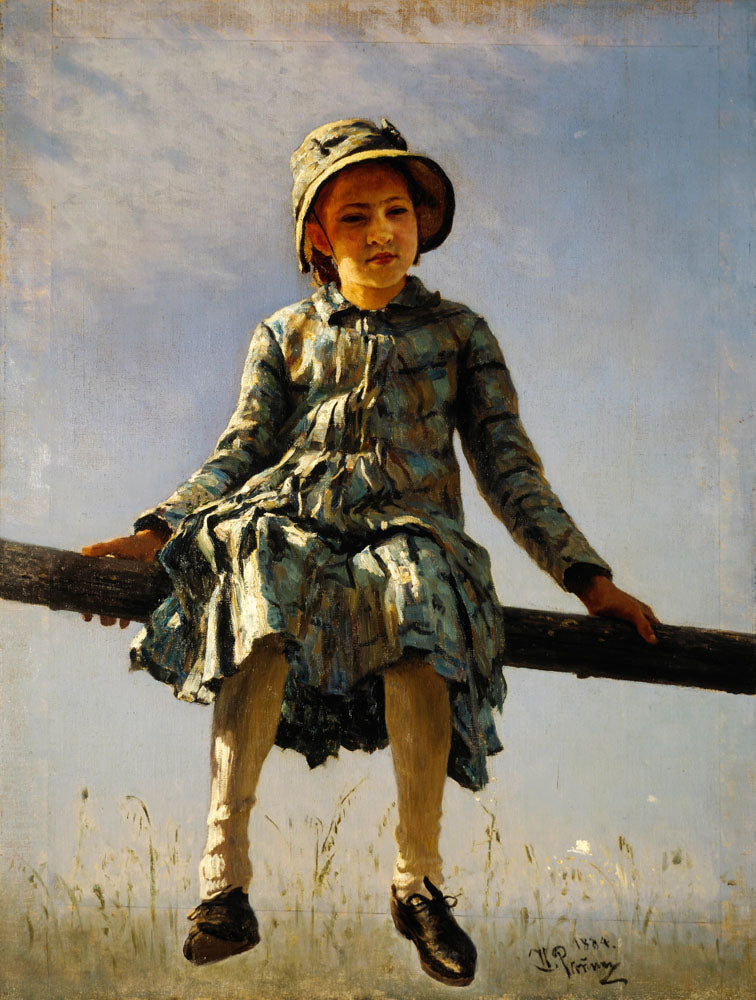 Dragonfly. Painter's daughter portrait - by Ilya Repin