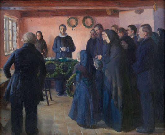 A Funeral - by Anna Ancher