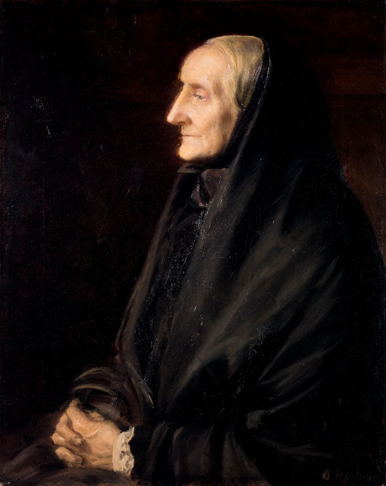 Mrs Ane Hedvig Brøndum. Anna Ancher's mother - by Anna Ancher