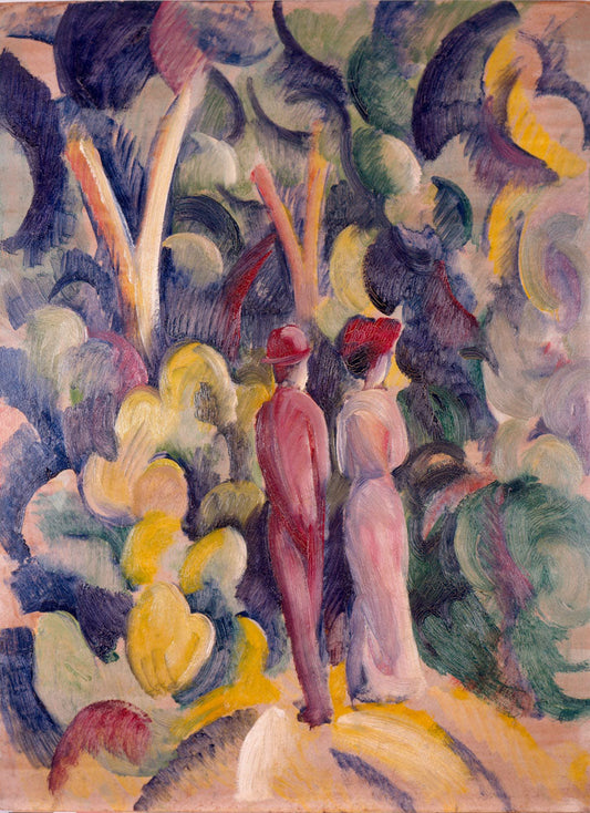 Couple on the Forest Track - by August Macke