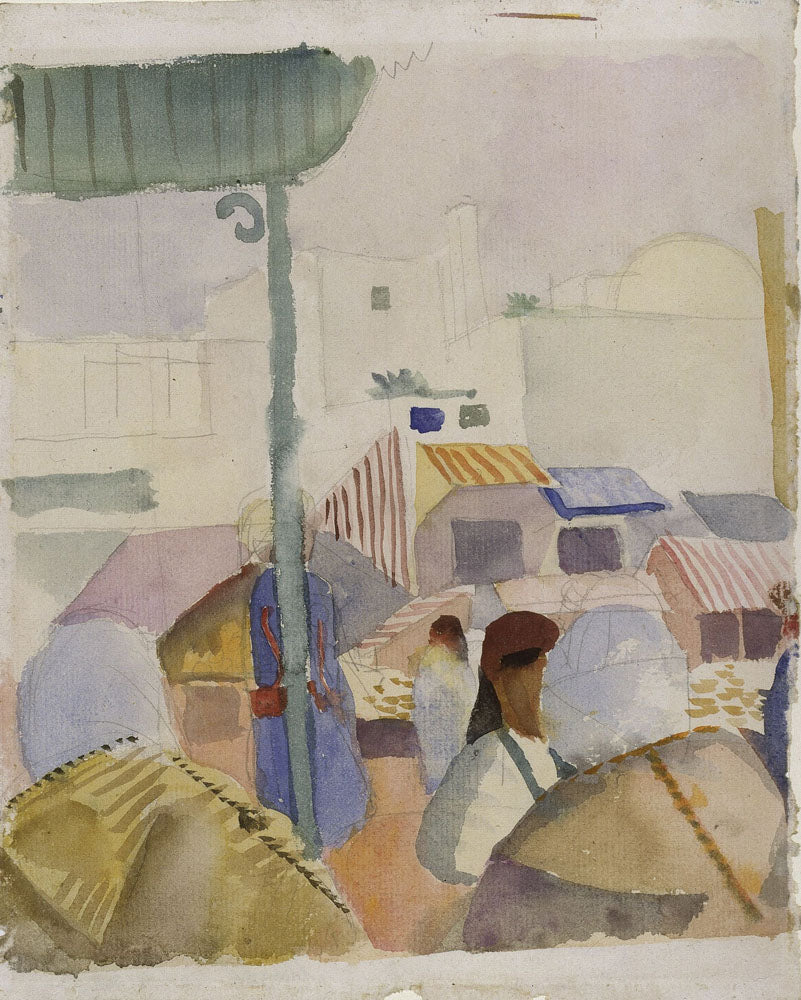 Market in Tunis II - by August Macke