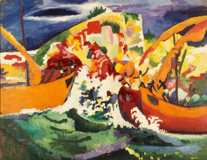 Native Sea Fight - by August Macke