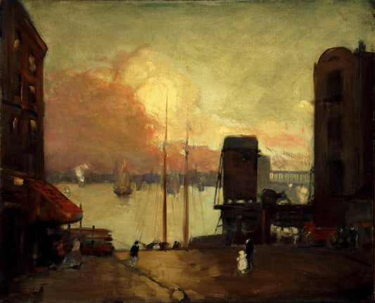 Cumulus Clouds, East River - by Robert Henri