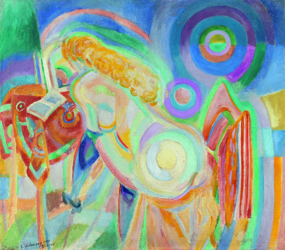 Femme nue lisant (Nude Woman Reading) - by Robert Delaunay