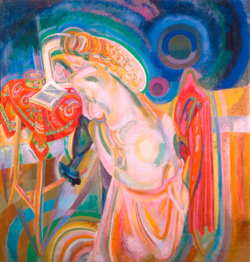 Femme Nue Lisant - by Robert Delaunay