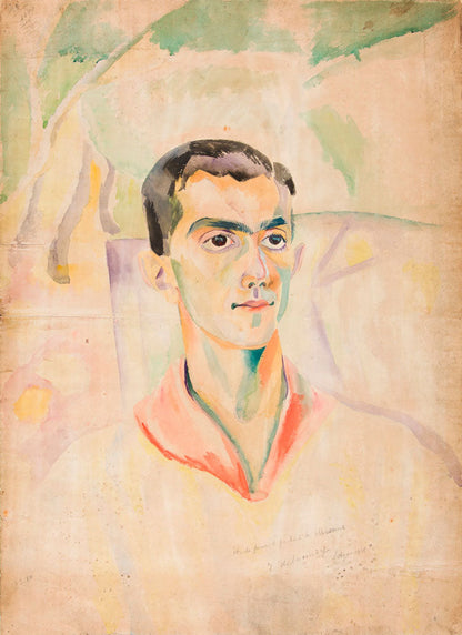 Portrait de Massine (étude pour) - by Robert Delaunay