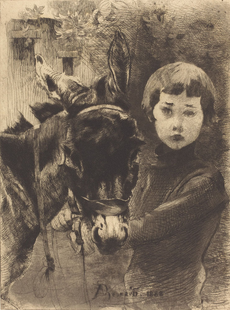 Robert Besnard and His Donkey (Robert Besnard et son ane) - by Paul-Albert Besnard