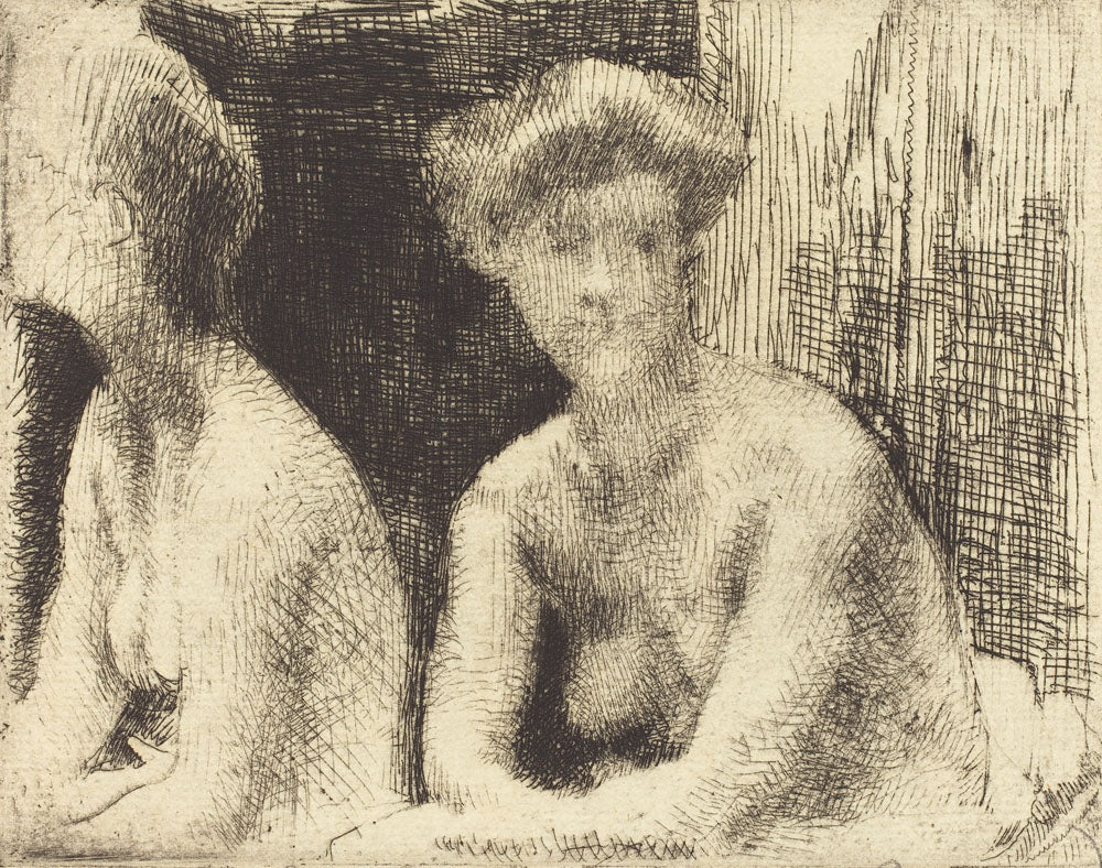 Nude Woman by a Looking Glass (Femme Nue Auprès d'une Glace) - by Paul-Albert Besnard