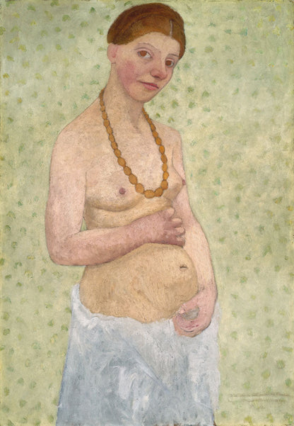 Self-portrait on the 6th wedding anniversary - by Paula Modersohn-Becker