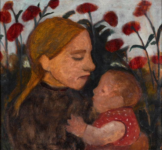 Girl with child - by Paula Modersohn-Becker