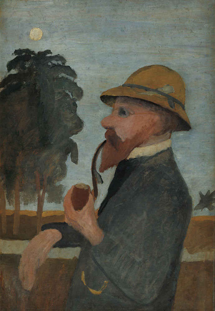 Otto Modersohn with a pipe - by Paula Modersohn-Becker