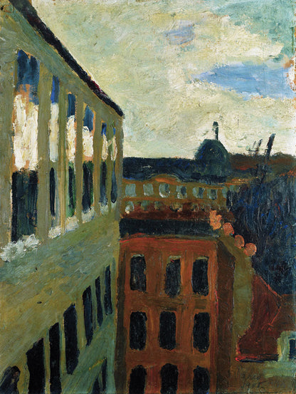 View from the studio window of the artist in Paris - by Paula Modersohn-Becker