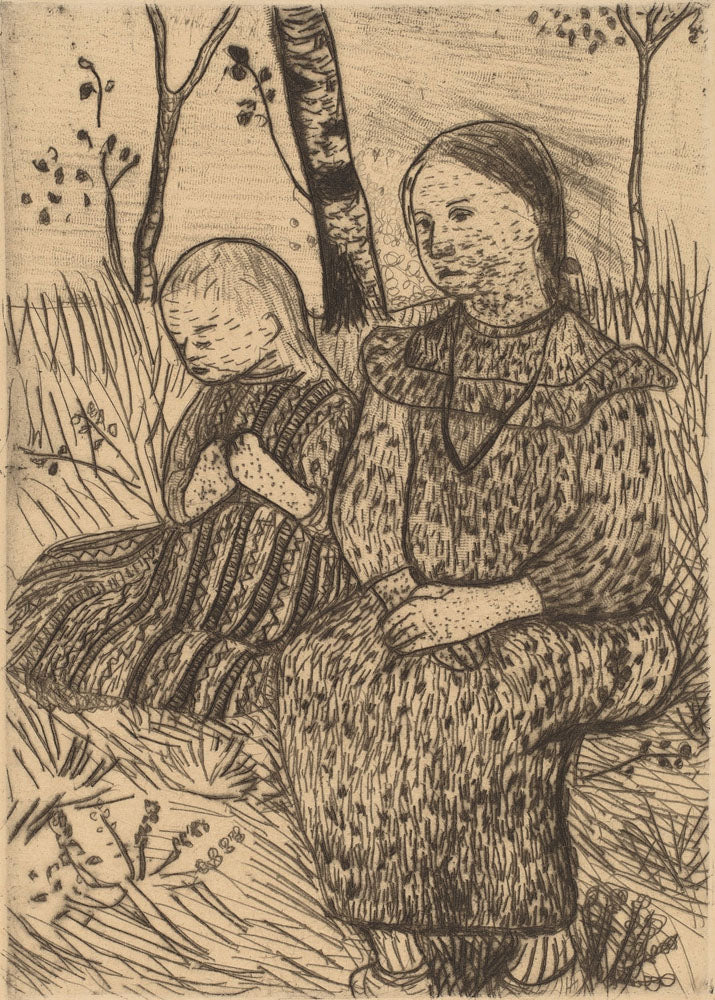 Two Peasant Girls - by Paula Modersohn-Becker