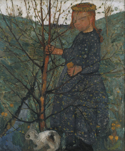 Child with rabbit - by Paula Modersohn-Becker