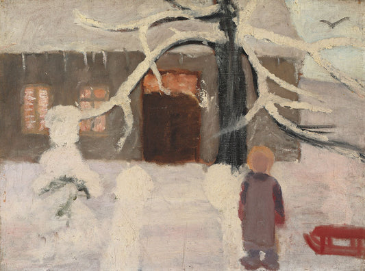 Boy in the snow - by Paula Modersohn-Becker