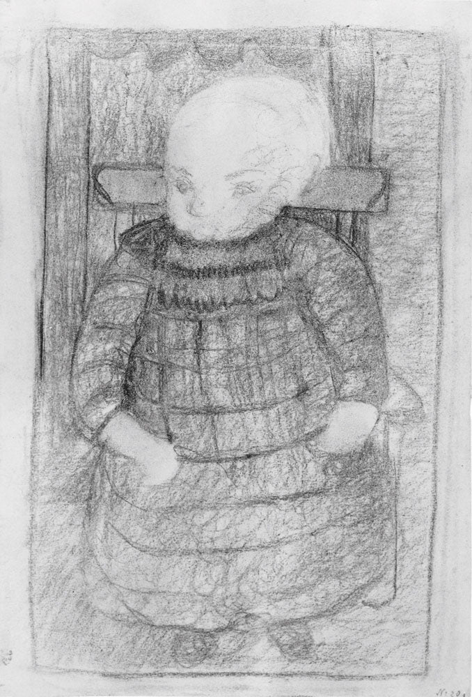 Sitting child in an armchair - by Paula Modersohn-Becker