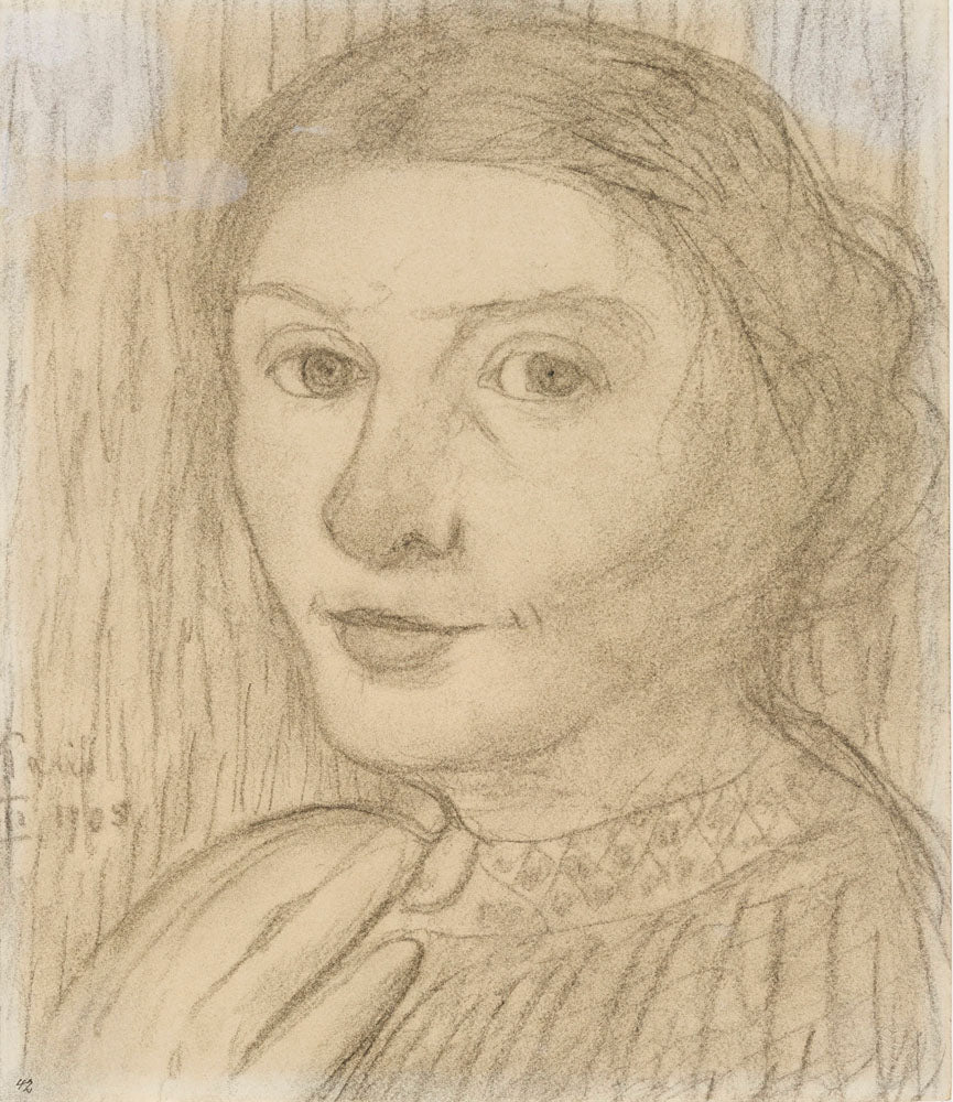 Female head, self portrait - by Paula Modersohn-Becker