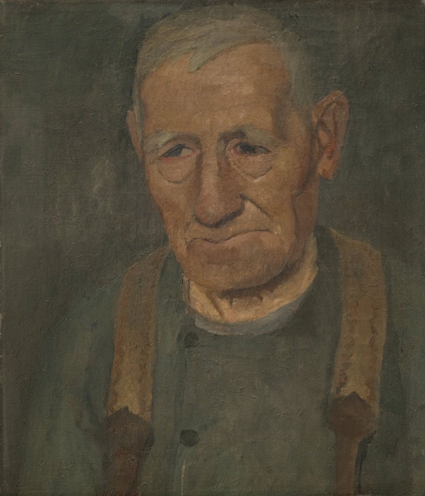 Half-length portrait of an old farmer - by Paula Modersohn-Becker