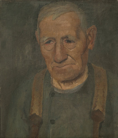 Half-length portrait of an old farmer - by Paula Modersohn-Becker