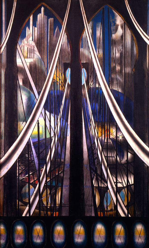 The Voice of the City of New York Interpreted: The Bridge (Brooklyn Bridge) - by Joseph Stella