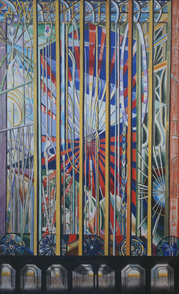 The Voice of the City of New York Interpreted: The White Way II - by Joseph Stella