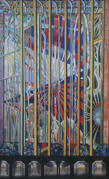 The Voice of the City of New York Interpreted: The White Way II - by Joseph Stella