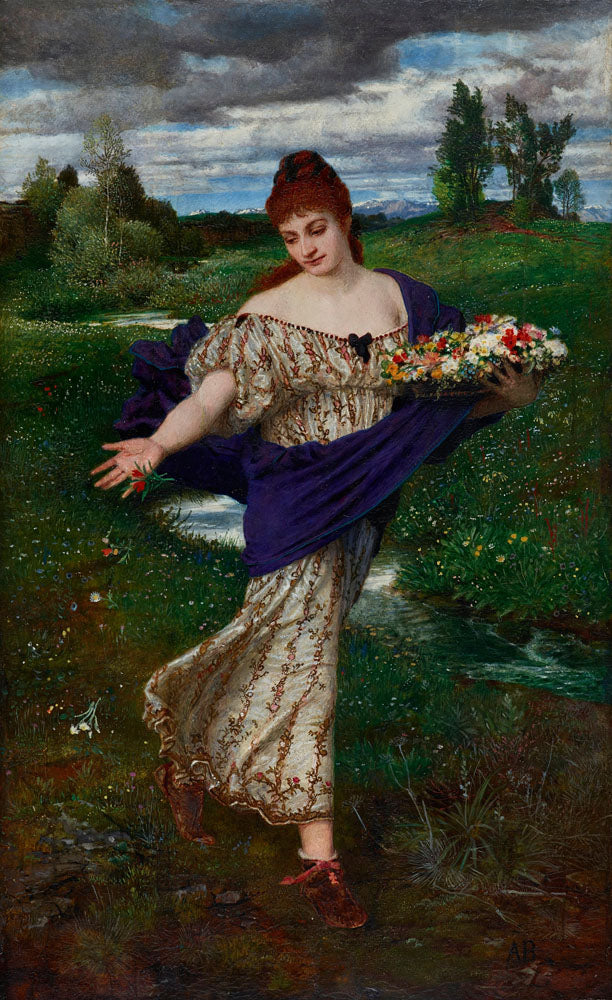 Flora, Scattering Flowers - by Arnold Böcklin