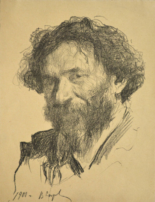 Portrait of I.E. Repin - by Valentin Serov