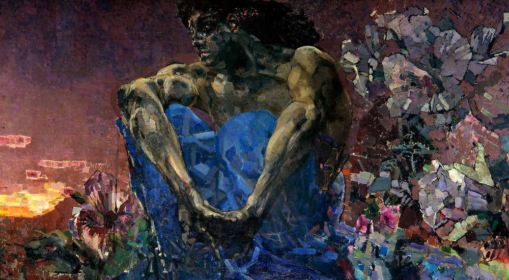 Demon (sitting) - by Mikhail Vrubel