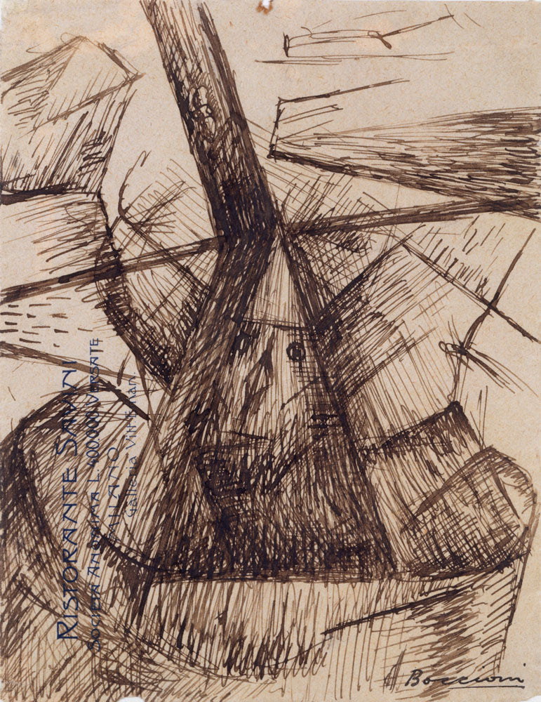 Study for "Fusion of a Head and a Window" - by Umberto Boccioni