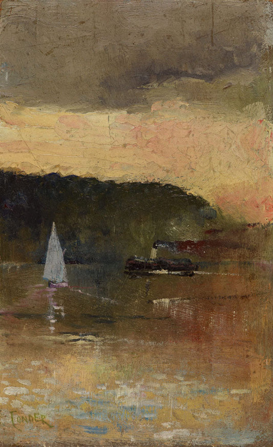 Sunset, Sydney Harbour - by Charles Conder