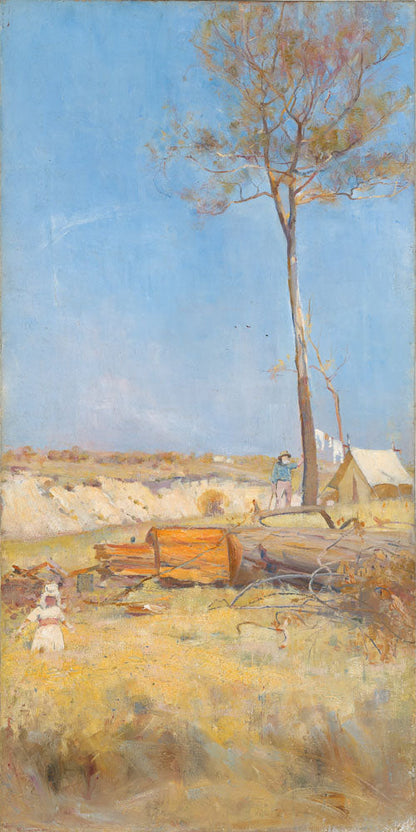 Under a southern sun (Timber splitter's camp) - by Charles Conder