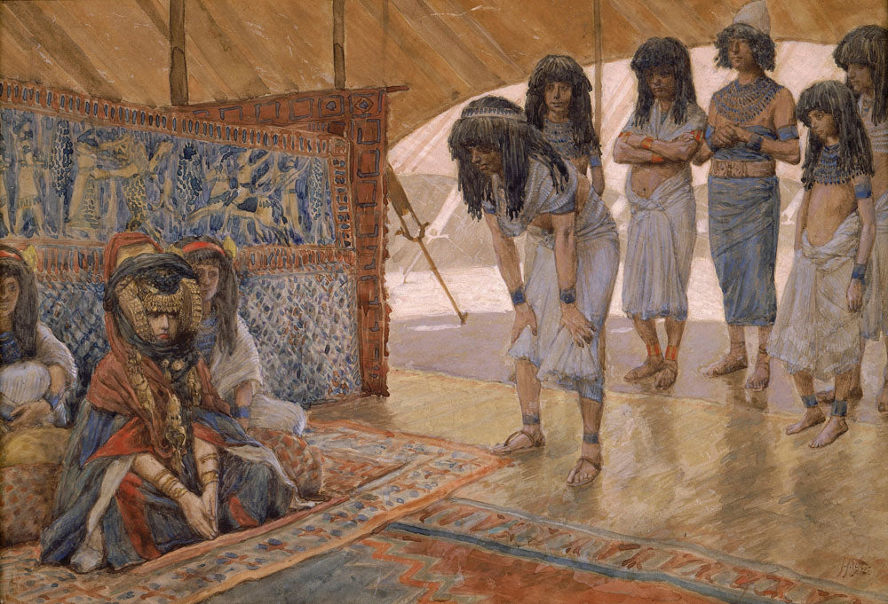 Sarai Is Taken to Pharaoh's Palace - by James Tissot