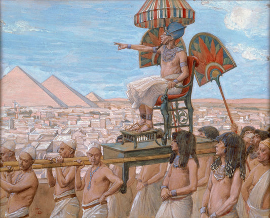 Pharaoh Notes the Importance of the Jewish People - by James Tissot