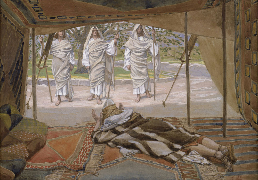 Abraham and the Three Angels - by James Tissot