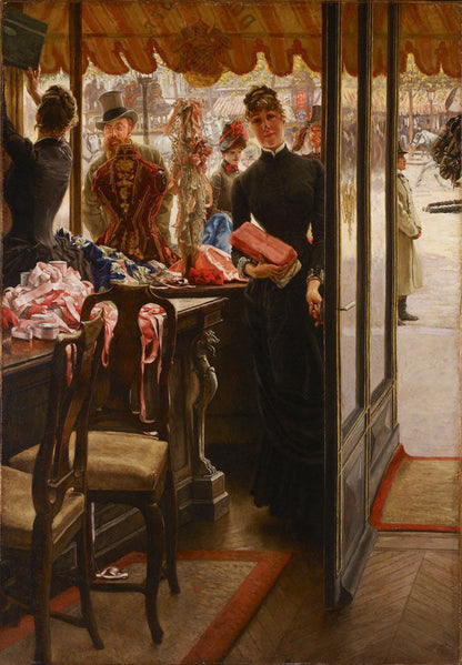 La demoiselle de magasin - by James Tissot