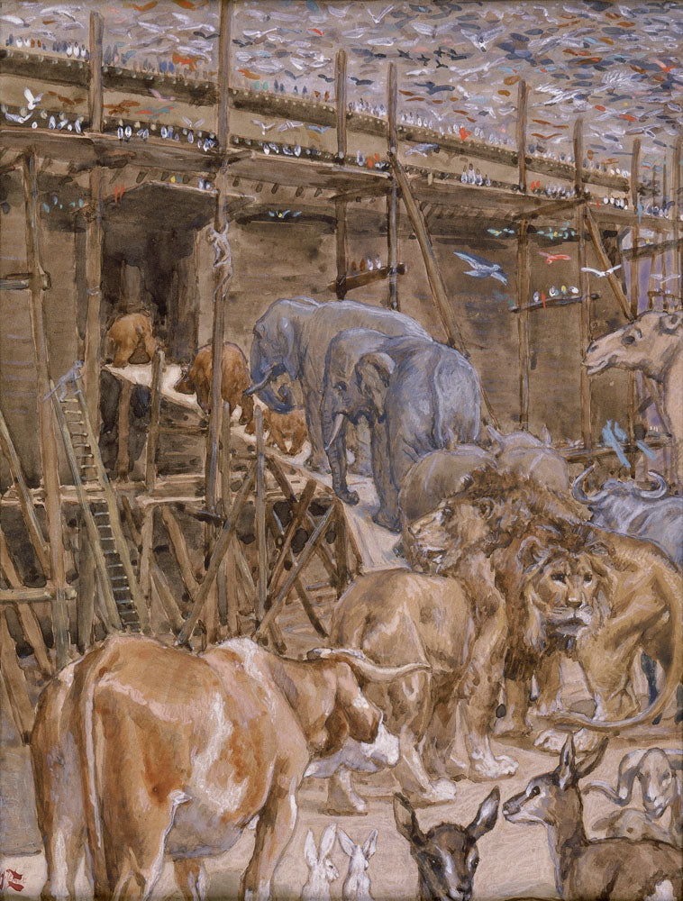 The Animals Enter the Ark - by James Tissot