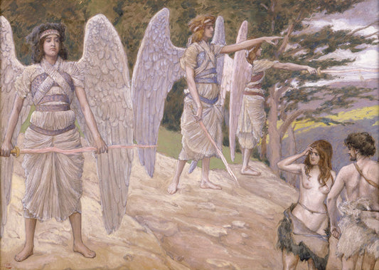 Adam and Eve Driven From Paradise - by James Tissot