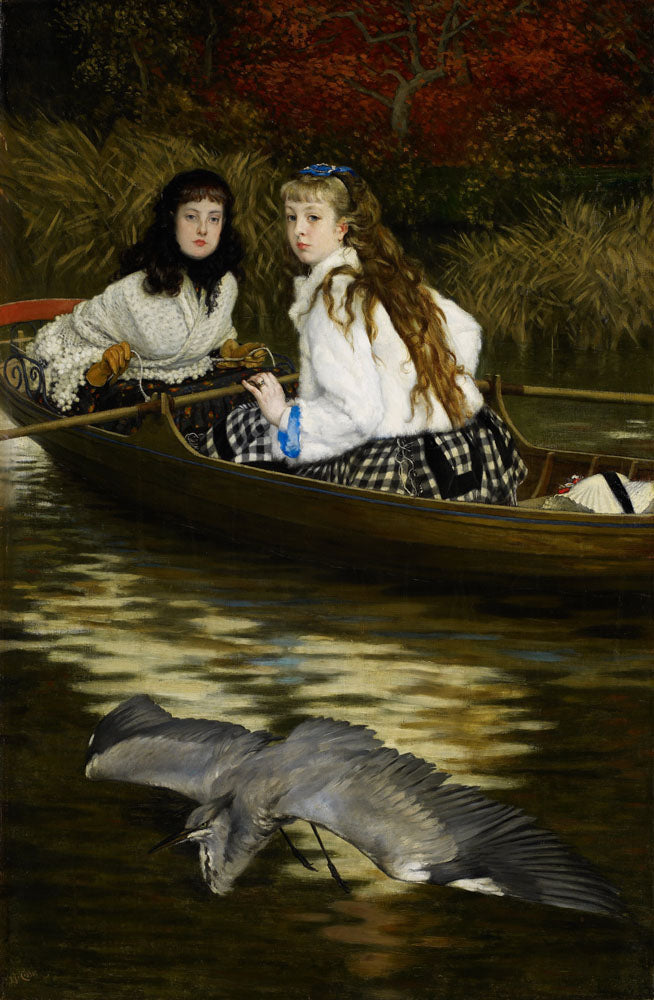 On the Thames, A Heron - by James Tissot