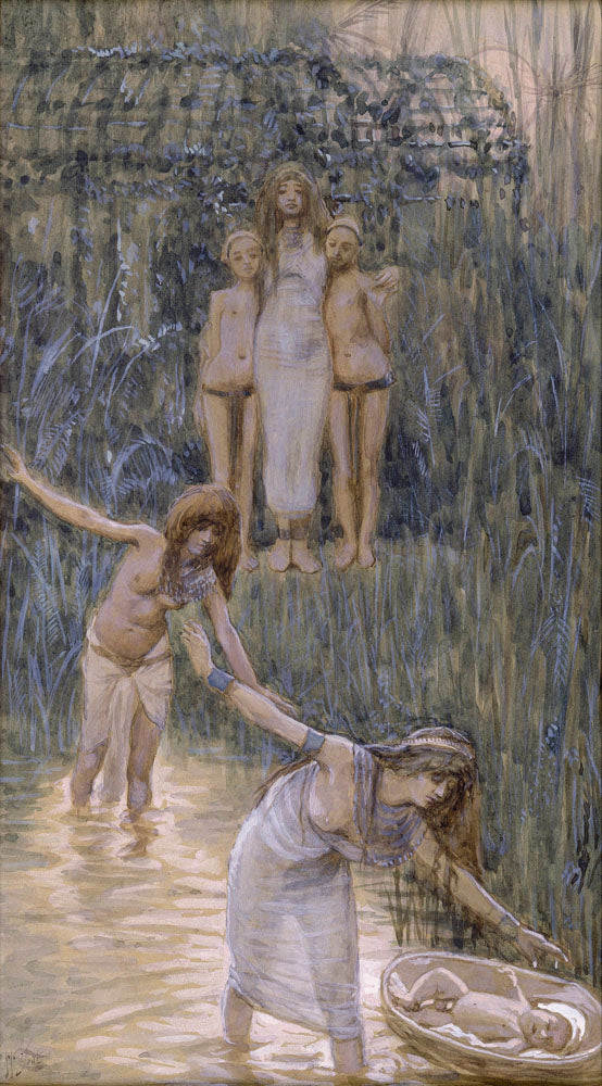 Pharaoh's Daughter Has Moses Brought to Her - by James Tissot