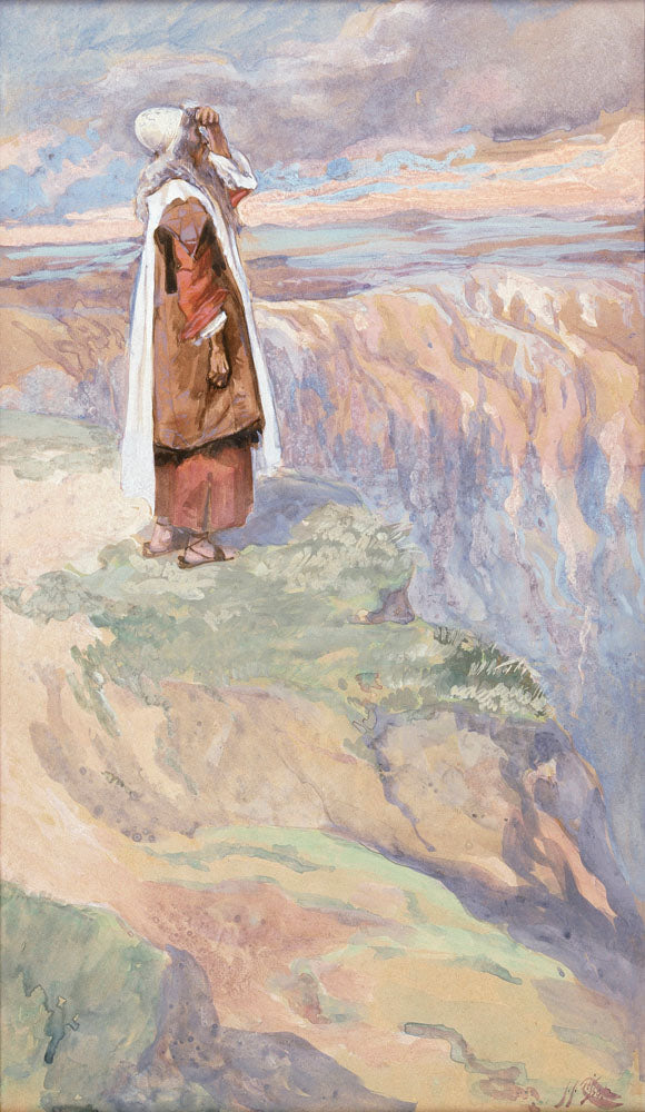 Moses Sees the Promised Land From Afar - by James Tissot