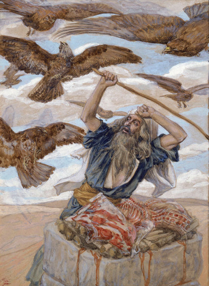 Abram Guarding His Sacrifice - by James Tissot