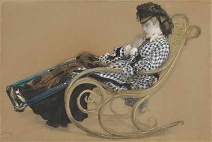 Young Woman in a Rocking Chair, study for the painting "The Last Evening" - by James Tissot