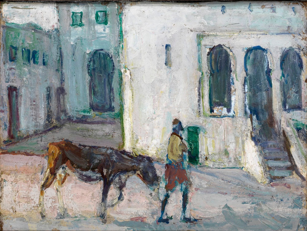 Street Scene, Tangier (Man Leading Calf) - by Henry Ossawa Tanner