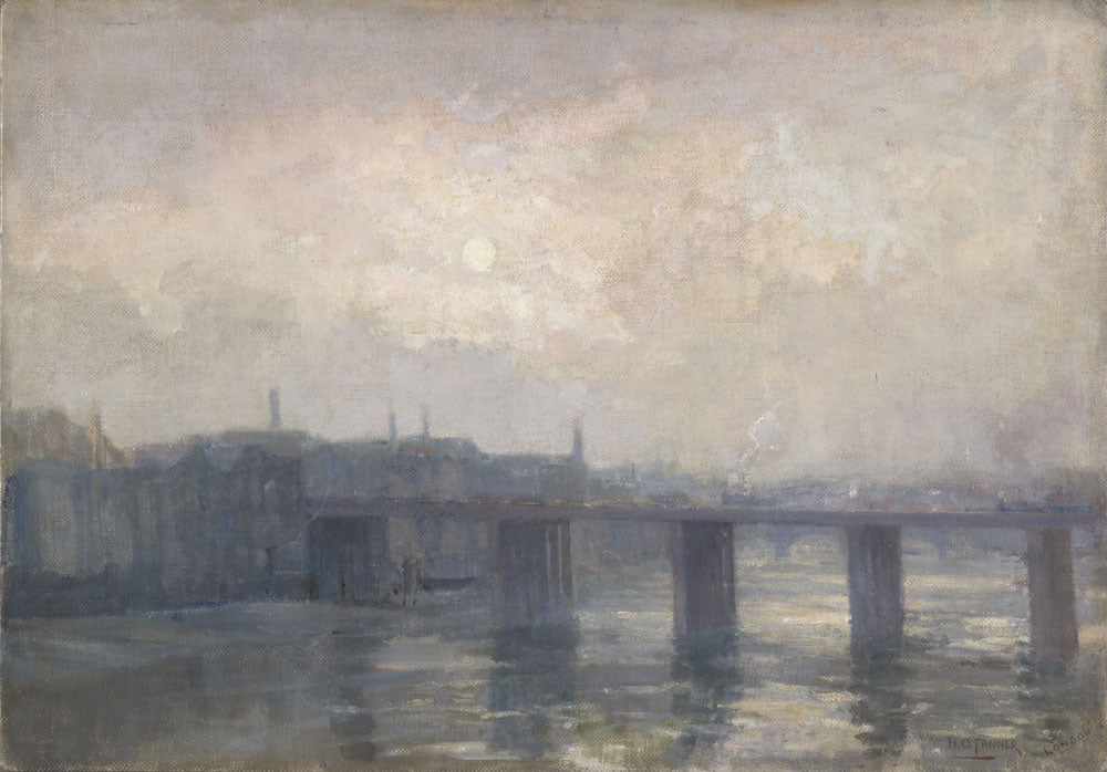 Low Tide, Cannon Street Bridge - by Henry Ossawa Tanner