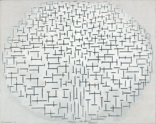 Composition 10 in black and white - by Piet Mondrian