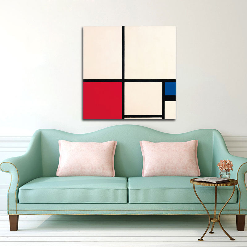 Composition in Colours / Composition No. I with Red and Blue - by Piet Mondrian